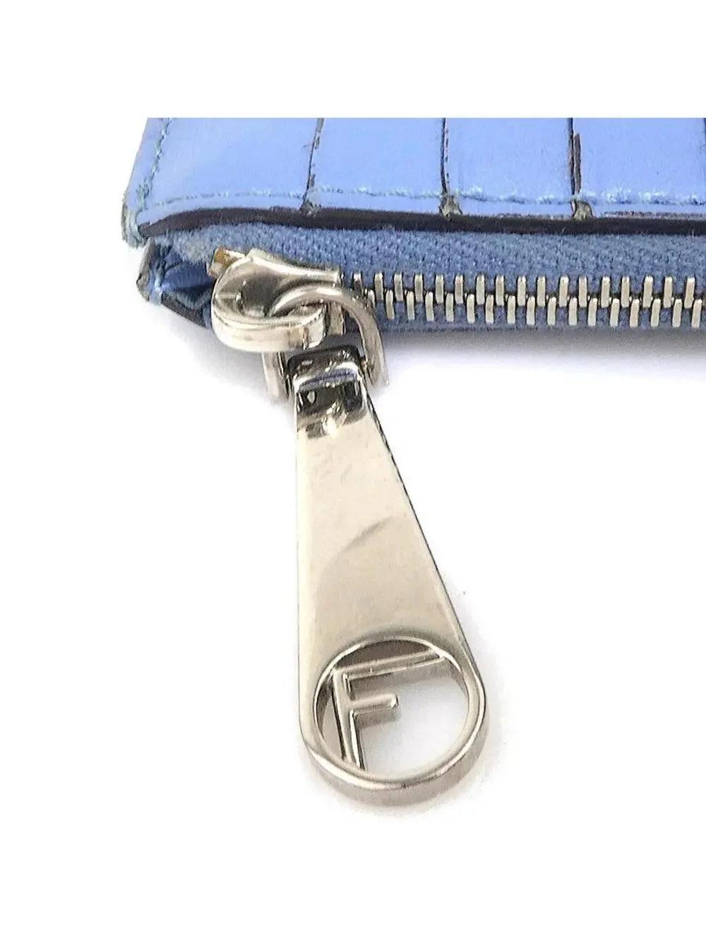 Auth Fendi F Is Coin Purse Case Blue #280388F20B